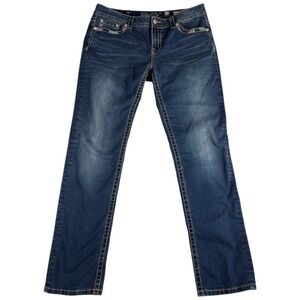 Buckle Miss Me Skinny Curvy Jeans Womens 32 Blue Denim Cotton Stretch Mid Rise
